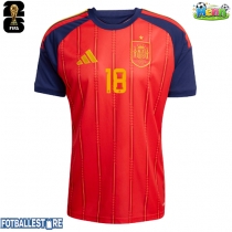 Spania Martin Zubimendi #18 Hjemmedrakt VM 2026 Kortermet